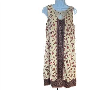 Maurices sleeveless floral print sz M lined dress V-neck